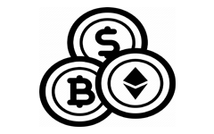 Bitcoin, Ethereum, USDT